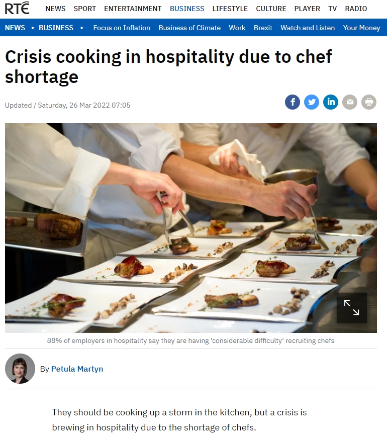 Crisis cooking in hospitality due to chef shortage